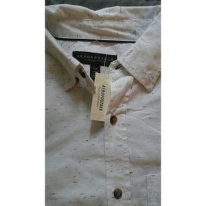 NWT Mens white size S Aeropostale casual button up